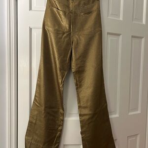 French Connection Gold Flare Jeans
